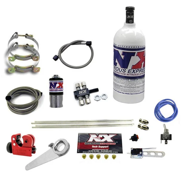 Nitrous Express Motorcycle 4 Cyl Dry Nitrous Kit-1lb Bottle – 62000-1.0P