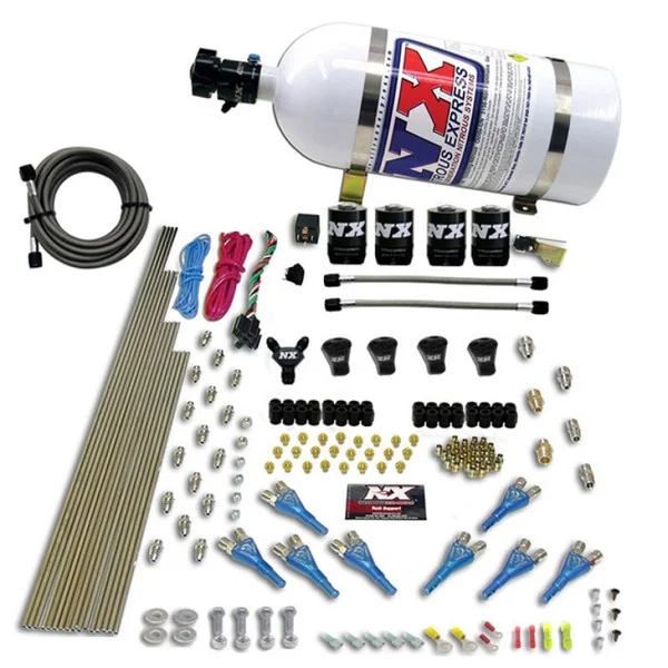 Nitrous Express Pro-Shk/Gas 4 Solenoids Nitrous Kit (200-600HP) w/10lb Bottle – 92006-10