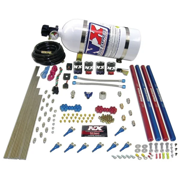 Nitrous Express Shark/Gas (200-600HP) 2 Solenoid Nitrous Kit w/Composite Bottle – 90000-12
