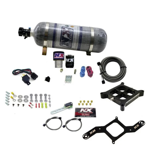 Nitrous Express Single Entry Crossbar RNC .178 4150 Flange Nitrous Kit (250-650HP) w/Compsite Bottle – 63940-12