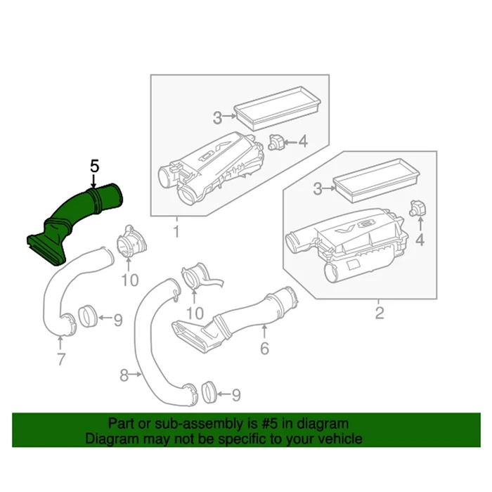 OEM 4008814 – Engine Air Intake Hose (Right)