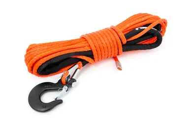 Orange 1/4in Synthetic Winch Rope UTV/ATV – Rough Country Suspension