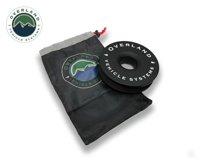 Overland Vehicle Systems Recovery Ring 6.25 Inch 45,000 LBS Black With Storage Bag Universal – 19240004