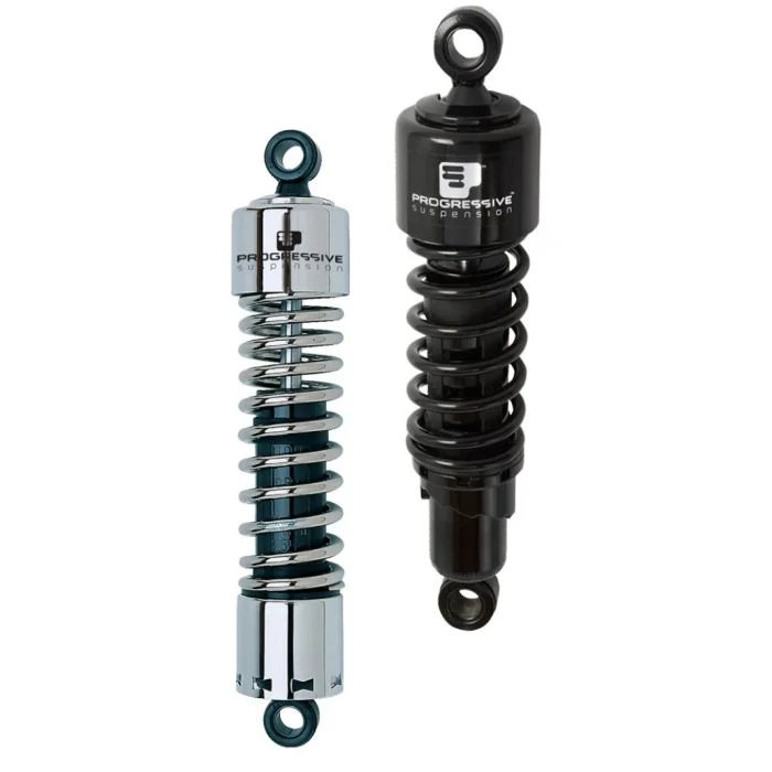 Progressive Harley 412 Series Shocks 12.6in – Black – 412-4038B