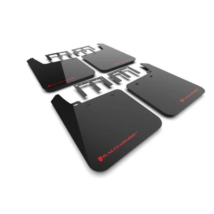 Rally Armor 19-25 GMC Sierra 1500 AT4 Black UR Mud Flap w/ Red Logo – MF100-UR-BLK-RD