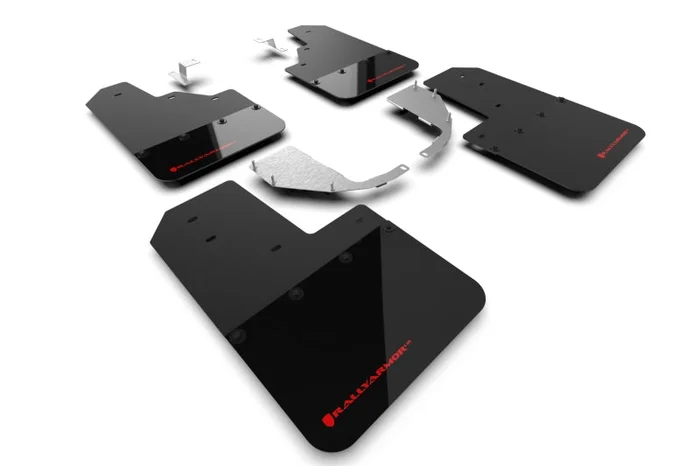 Rally Armor 21-22 Ford Bronco (Steel Bmpr – NO Rptr/Sprt – NO RR/RB) Blk Mud Flap w/Red Logo