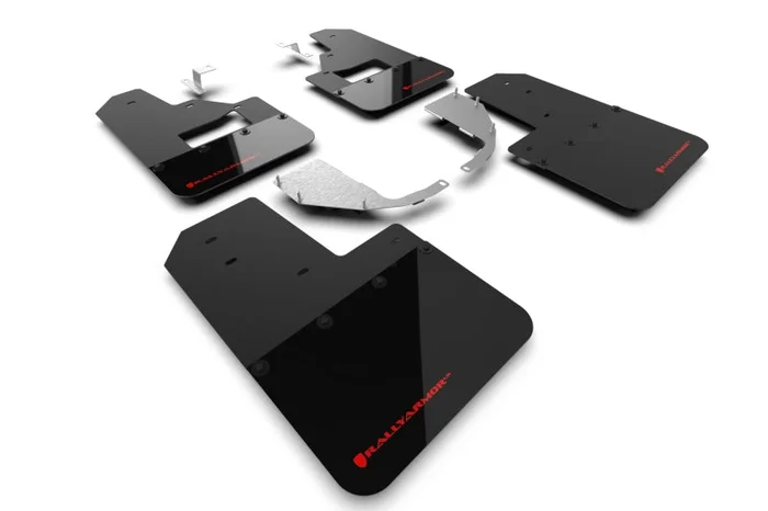 Rally Armor 21-22 Ford Bronco (Steel Bmpr + RB – NO Rptr/Sprt) Blk Mud Flap w/Red Logo