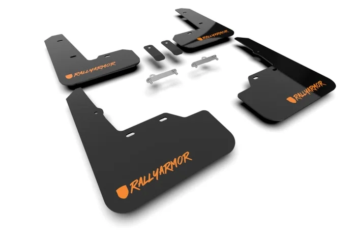 Rally Armor 22-25 Subaru WRX Black UR Mud Flap Altered Font Orange Logo – MF92-UR-BLK/OR-X