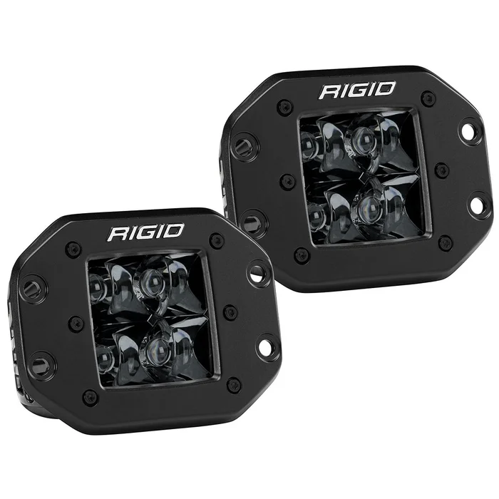 RIGID D-Series PRO Flush Mount, Spot Midnight (Pair) – 212213BLK