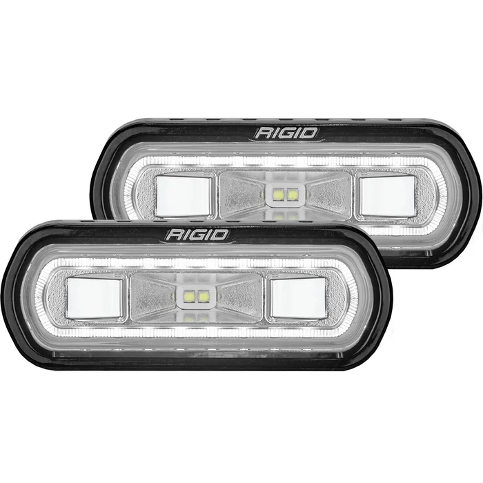 RIGID SR-L Series Off-Road Spreader Pod, Surface Mount, White Halo (Pair) – 53120