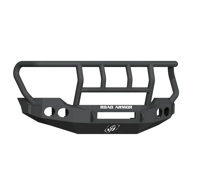Road Armor Ford F-250/350/450/550 Stealth Non-Winch Front Bumper w/Titan II Guard, Satin Black – 611402B-NW