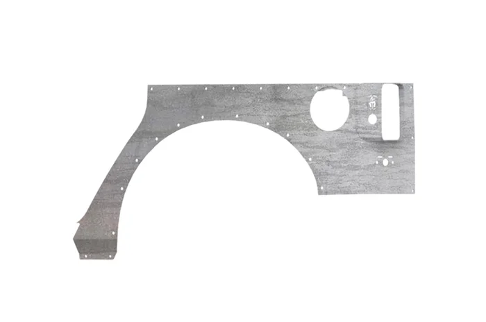 Road Armor Jeep Wrangler (JK) Defender Body Armor Rocker Guard 4 Door, No Flare, Rear, Raw – JK201