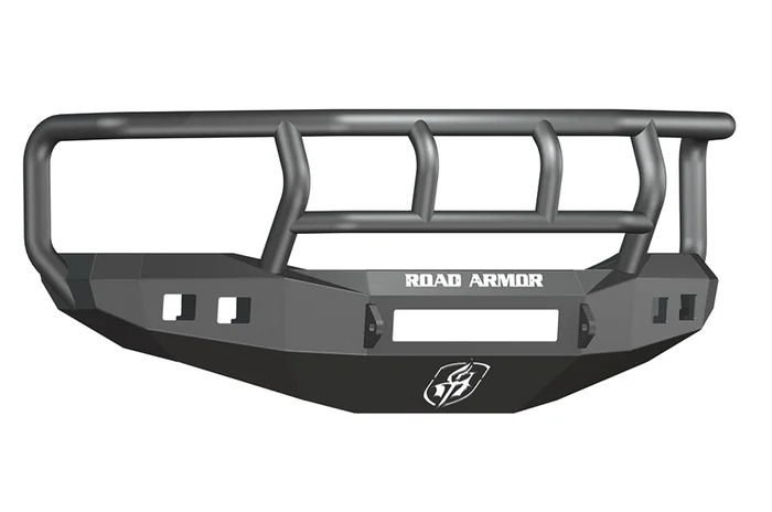 Road Armor Ram 25/35/45/5500 Stealth Non-Winch Front Bumper w/Titan II Guard, Satin Black – 406R2B-NW