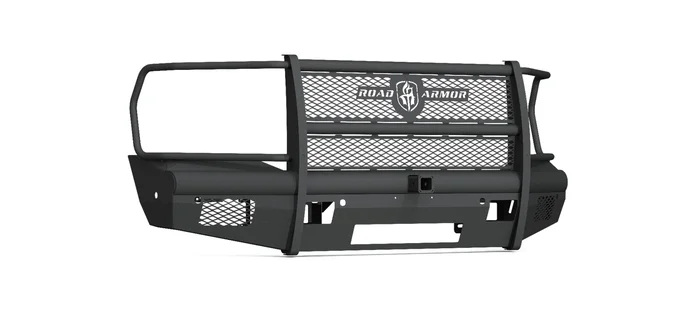 Road Armor Ram 25/35/45/5500 Vaquero Non-Winch Front Bumper w/Full Guard, Textured Black – 4192VF26B