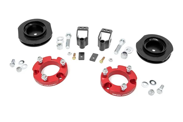 Rough Country 2 in. Lift Kit, Spacers, Red for Toyota 4Runner 10-23 w/X-REAS – 767RED