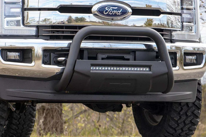 Rough Country Black Led Bull Bar for Ford Super Duty 2WD/4WD 17-22 – B-F2017