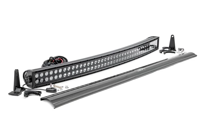 Rough Country Black Series LED Light Bar, 40 in., Curved, Dual Row – 72940BL