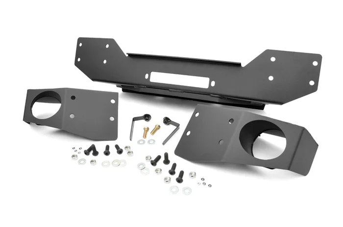 Rough Country Front Hybrid Stubby Bumper, Fog Mounts, Front for Jeep Wrangler JK 07-18 – 1062