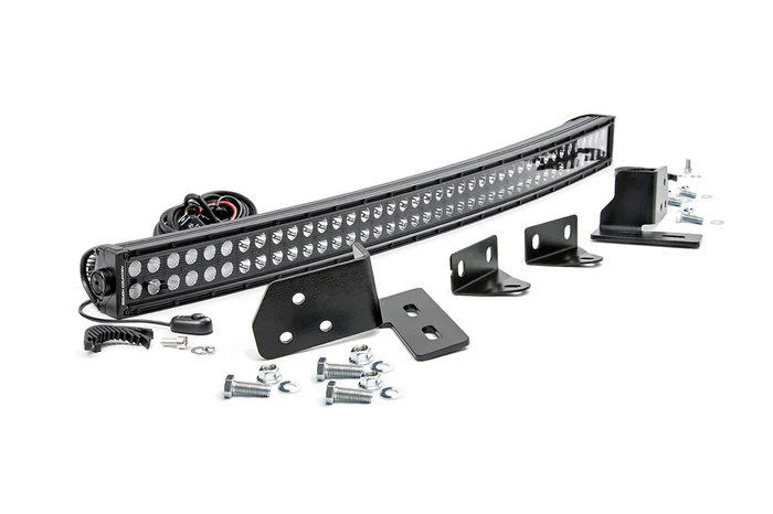 Rough Country LED Light Bumper Mount, Black, 40 in., Dual Row for Ford Super Duty 11-16 – 70682