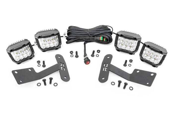 Rough Country LED Light Kit, Ditch Mount, 3 in., Wide for Toyota Tundra 14-18 – 70839