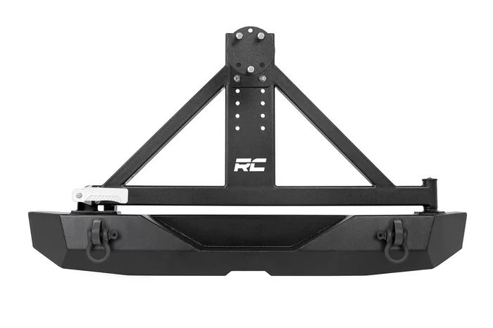 Rough Country Rear Bumper, Rock Crawler, Tire Carrier for Jeep Wrangler JK 07-18 – 10594A