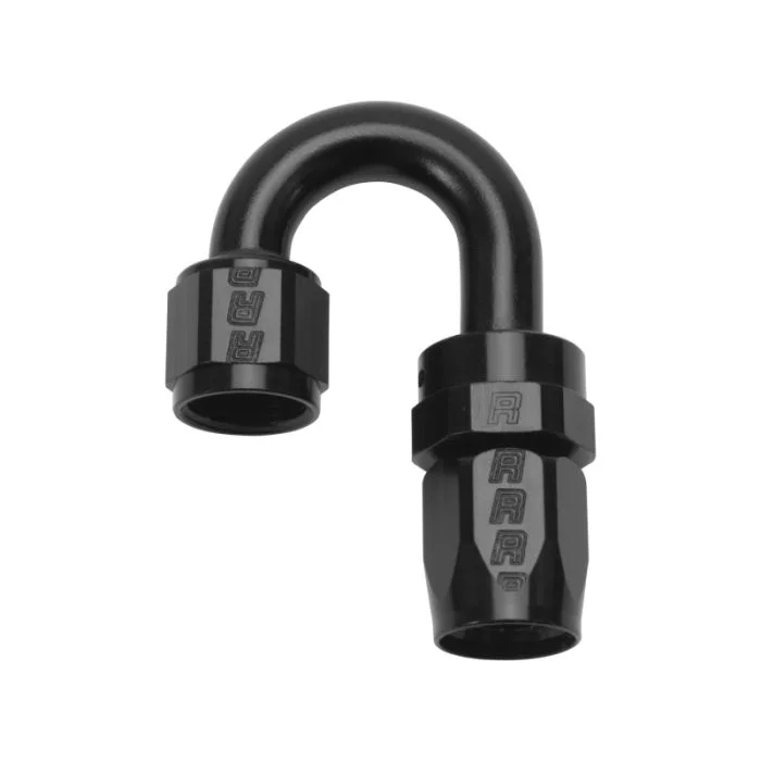 Russell Performance -6 AN Black 180 Degree Full Flow Swivel Hose End – 613505
