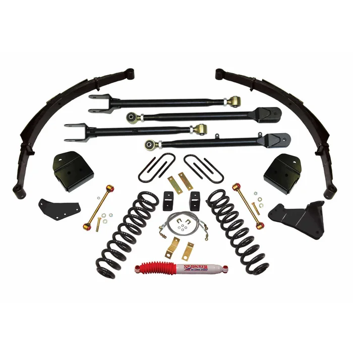 SkyJacker 08-10 Ford F-250 Super Duty 4in. Lift Kit with Variable Coil Spring 4-Link Conversion – F84524KS