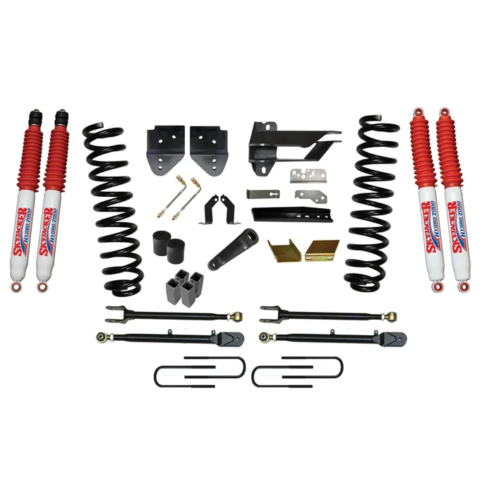 SkyJacker 17-19 Ford F-250 Super Duty 6in. Lift Kit w/Adjustable 4-Links w/Hydro 7000 Shocks – F176024K-H
