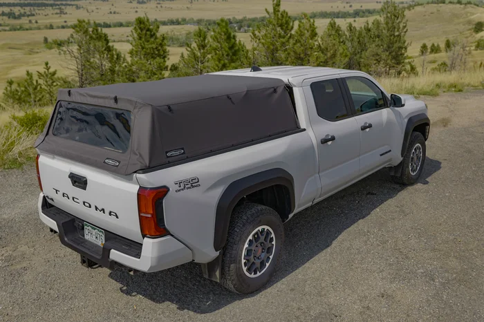 Softopper Premium Black Twill, Clear Front Window, Tinted Rear, Utility Track Clamps for 24+ Tacoma (Short Bed) – SO-TC74C-BTU