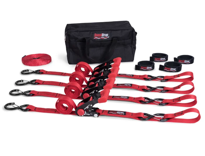 SpeedStrap Ultimate ATV/Motorcycle 1 in. Tie Down Kit (Red) – 71663