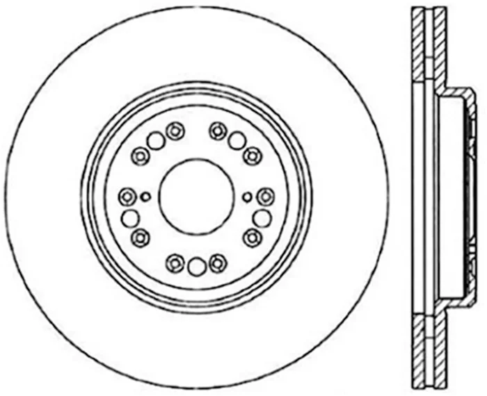 StopTech Sport Slotted (CRYO) 95-00 Lexus LS Front Left Rotor