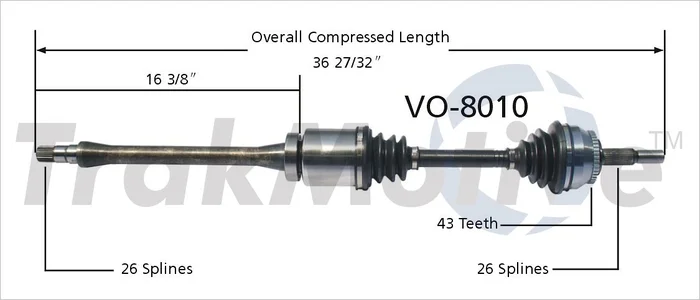 Surtrack VO-8010 – CV Axle Shaft (Front Right)