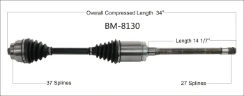 Surtrak® BM-8130 CV Axle Shaft