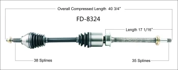 Surtrak® FD-8324 CV Axle Shaft