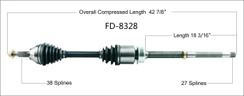 Surtrak® FD-8328 CV Axle Shaft