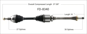 Surtrak® FD-8340 CV Axle Shaft