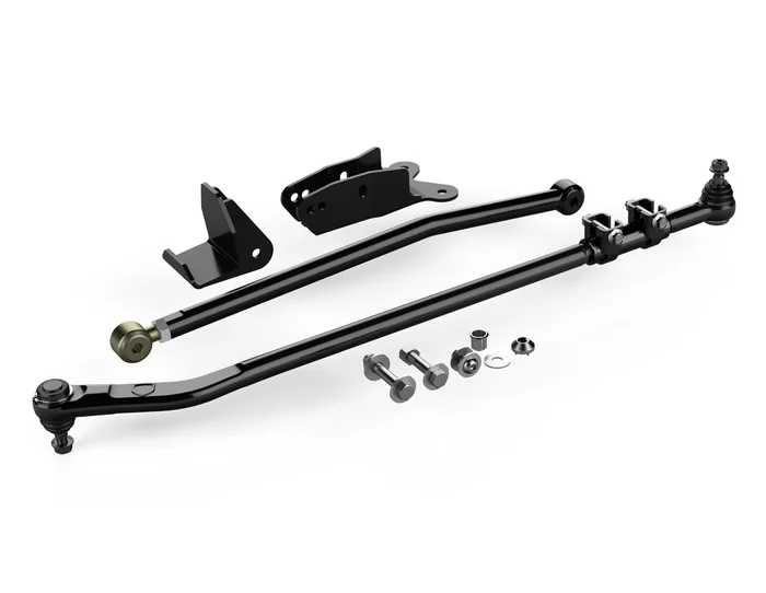 TeraFlex Jeep JK/JKU HD Drag Link Flip Kit w/ Front Track Bar Drop Bracket & Frame Brace Kit Complete – 1600450