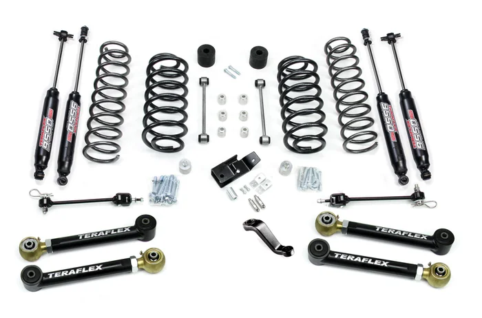 TeraFlex Jeep TJ/LJ 4 in. Suspension System w/ 4 Flexarms & 9550 Shocks – 1456432