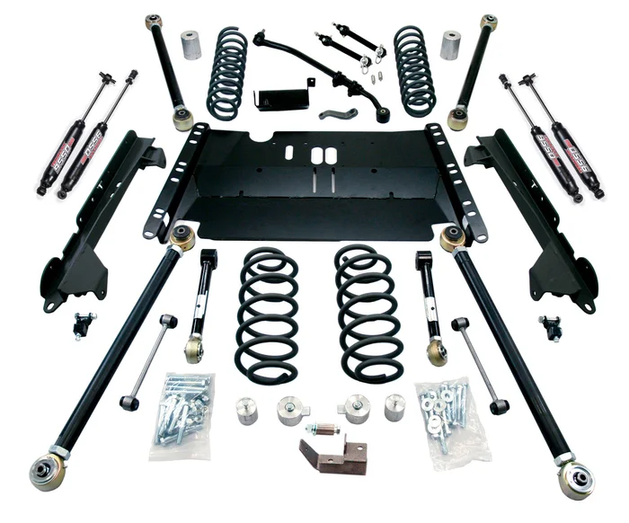 TeraFlex Jeep TJ TJ 4 in. Enduro LCG Long Flexarm Suspension System w/ 9550 Shocks – 1249472