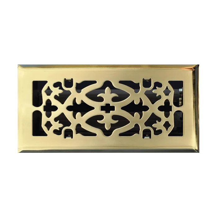 Tru Aire – C164OPB04X12 – 4 in. H X 12 in. W 1-Way Polished Steel Floor Diffuser