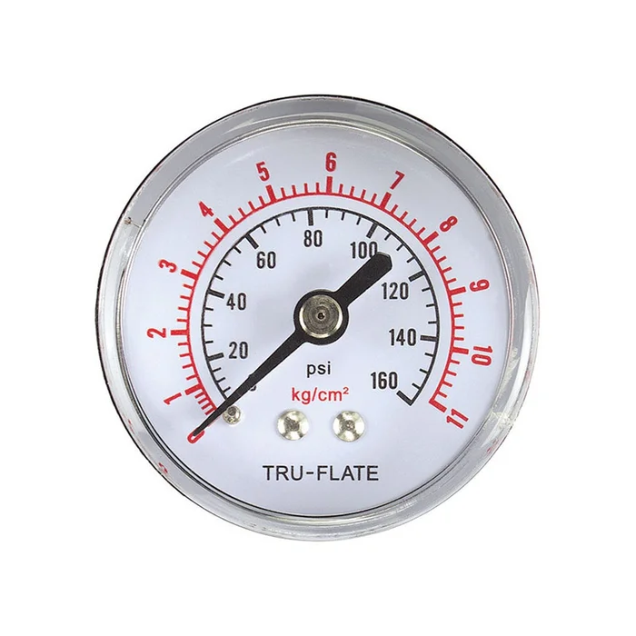 Tru-Flate – TRFL24803 – Polycarbonate Air Line Gauge 1/4 in. NPT 160 psi 1 pc