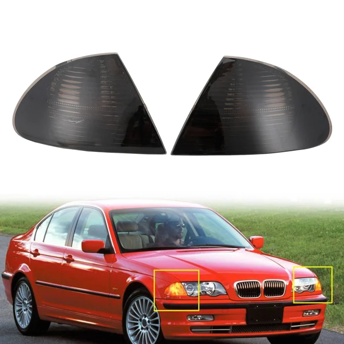 Turn Signal Corner Corner Clear Lights For BMW 3 Series E46 99-01 Gray