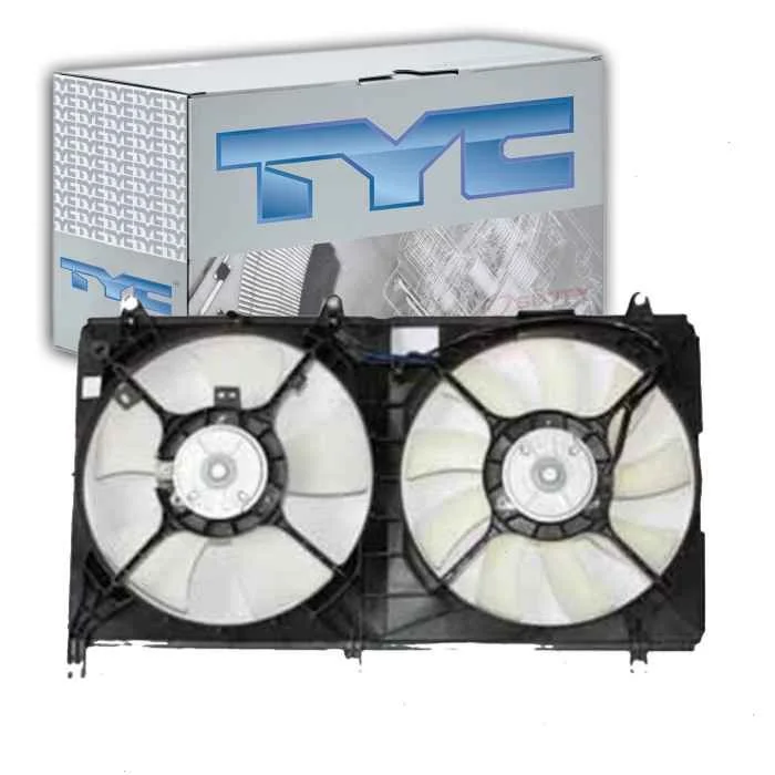 TYC Dual Radiator & Condenser Fan Assembly for 2004-2008 Mitsubishi Galant 2.4L L4