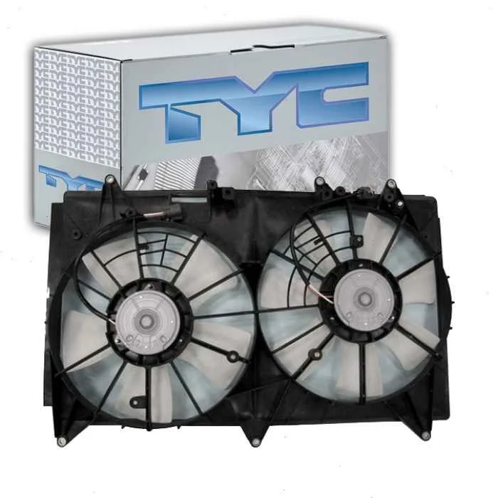 TYC Dual Radiator & Condenser Fan Assembly for 2007-2009 Mazda CX-7 2.3L L4