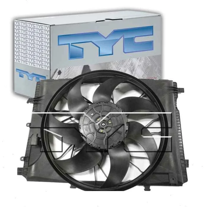 TYC Dual Radiator & Condenser Fan Assembly for 2010-2011 Mercedes-Benz E63 AMG