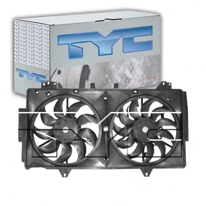 TYC Dual Radiator & Condenser Fan Assembly for 2011-2013 Mazda 6 2.5L L4