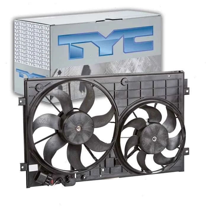 TYC Dual Radiator & Condenser Fan Assembly for 2012 Volkswagen Passat 2.5L L5