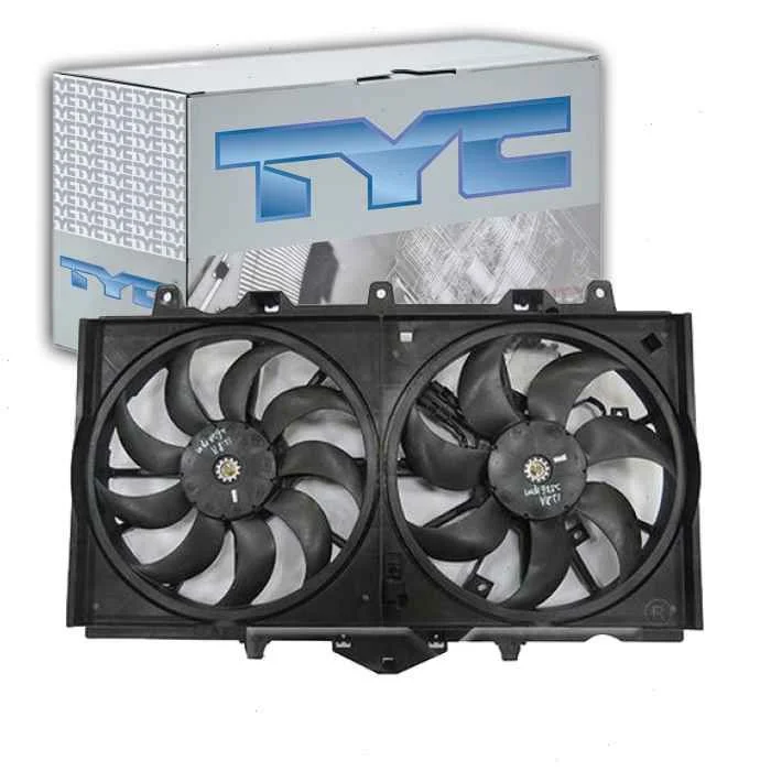 TYC Dual Radiator & Condenser Fan Assembly for 2014-2016 Infiniti Q50 3.5L 3.7L V6