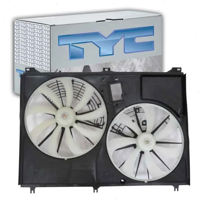TYC Dual Radiator & Condenser Fan Assembly for 2014-2019 Toyota Highlander 2.7L 3.5L L4 V6