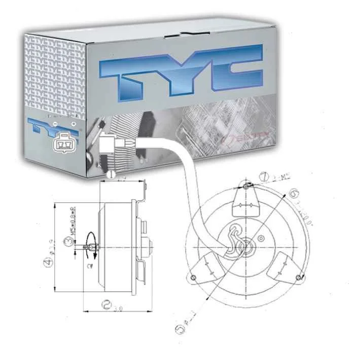 TYC Engine Cooling Fan Motor for 2002 Mitsubishi Lancer 2.0L L4